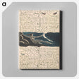 アートパネル-The First Book of Urizen, Plate 11, "Two nostrils bent down to the deep . . . ." - ウィリアム ブレイク Canvas.