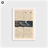 アートポストカード-The First Book of Urizen, Plate 11, "Two nostrils bent down to the deep . . . ." - ウィリアム ブレイク Postcard.