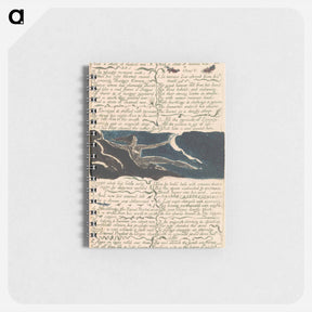 アートメモ帳-The First Book of Urizen, Plate 11, "Two nostrils bent down to the deep . . . ." - ウィリアム ブレイク Memo.