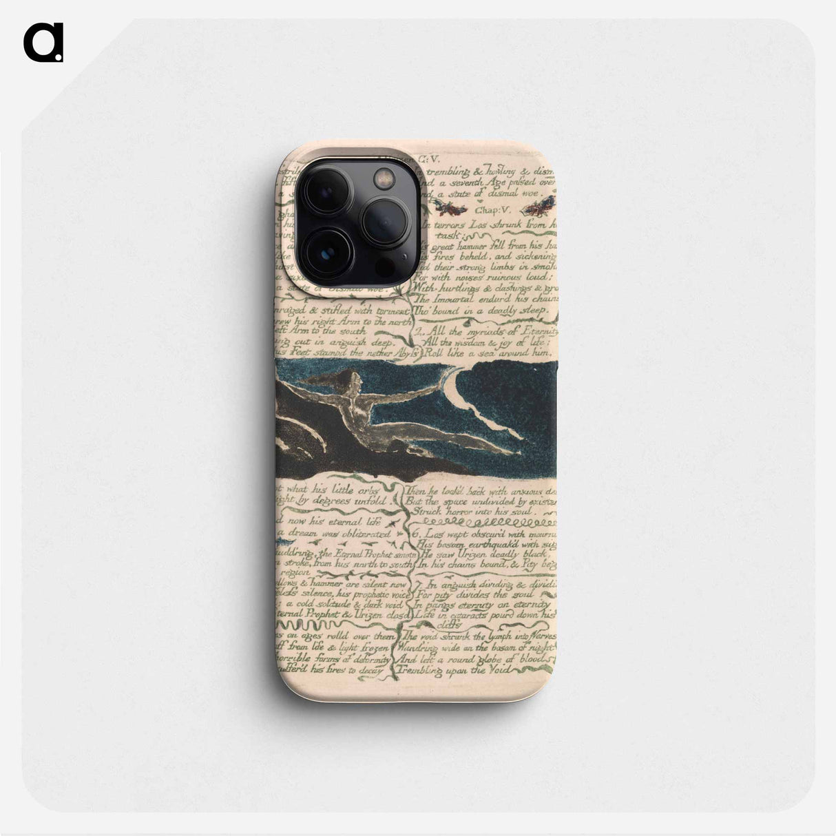 The First Book of Urizen, Plate 11, "Two nostrils bent down to the deep . . . ." - ウィリアム ブレイク Phone Case.