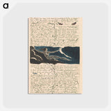 アートポストカード-The First Book of Urizen, Plate 11, "Two nostrils bent down to the deep . . . ." - ウィリアム ブレイク Postcard.