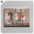 アートパネル-A Gentleman on a Managed Horse Riding Out With a Lady
 - イェール大学アートギャラリー Canvas.