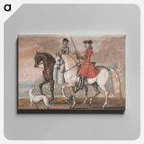 アートパネル-A Gentleman on a Managed Horse Riding Out With a Lady
 - イェール大学アートギャラリー Canvas.