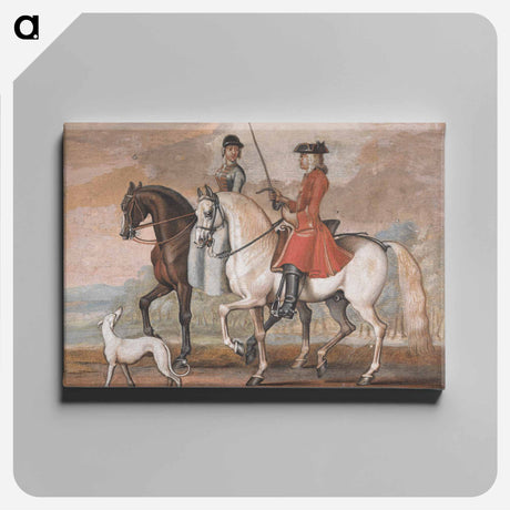 アートパネル-A Gentleman on a Managed Horse Riding Out With a Lady
 - イェール大学アートギャラリー Canvas.