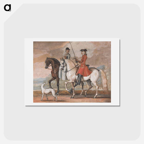 アートポストカード-A Gentleman on a Managed Horse Riding Out With a Lady
 - イェール大学アートギャラリー Postcard.