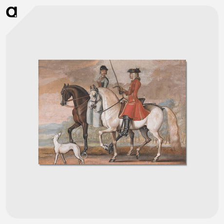 アートポストカード-A Gentleman on a Managed Horse Riding Out With a Lady
 - イェール大学アートギャラリー Postcard.