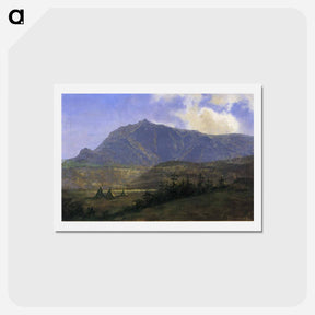 アートポストカード-Indian Encampment - アルバート ビアスタット Postcard.