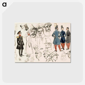アートポストカード-Venäläisiä - アルバート エーデルフェルト Postcard.