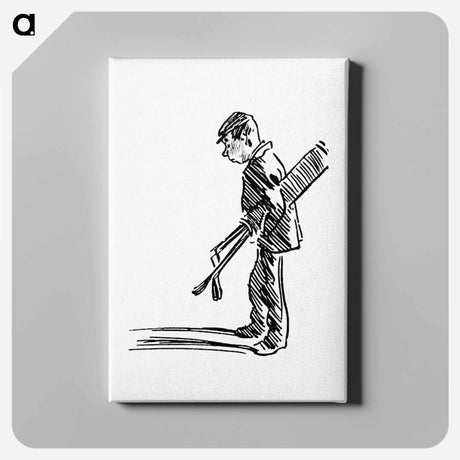 アートパネル-Golfer from The Z.Z.G or Zig Zag Guide Round And About The Bold And Beautiful Kentish Coast
 - 大英図書館 Canvas.