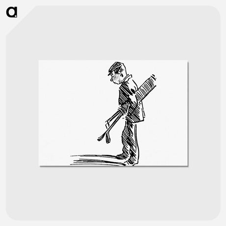 アートポストカード-Golfer from The Z.Z.G or Zig Zag Guide Round And About The Bold And Beautiful Kentish Coast
 - 大英図書館 Postcard.