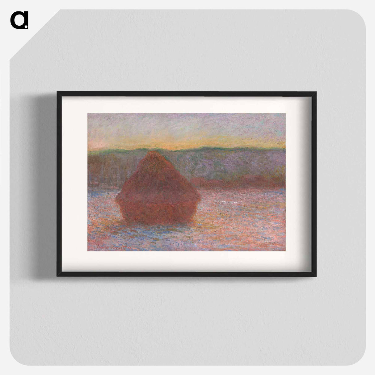 Haystacks, Thaw, Sunset - Claude Monet Poster.