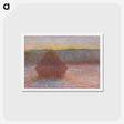 アートポストカード-Haystacks, Thaw, Sunset - クロード モネ Postcard.