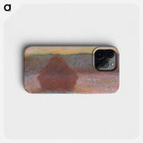 Haystacks, Thaw, Sunset - Claude Monet Phone Case.