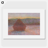 Haystacks, Thaw, Sunset - Claude Monet Poster.