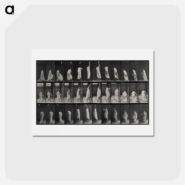 アートポストカード-Woman Wiping a Screen
 - エドワード マイブリッジ Postcard.