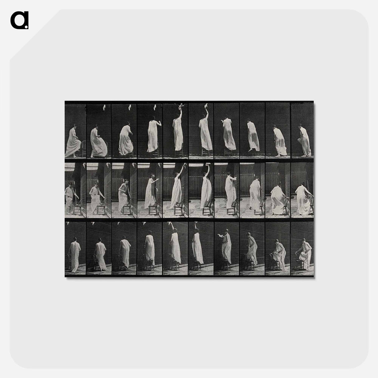 アートポストカード-Woman Wiping a Screen
 - エドワード マイブリッジ Postcard.