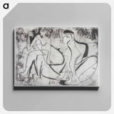 アートパネル-Zwei nackte Mädchen in freien - エルンスト ルートヴィヒ キルヒナー Canvas.