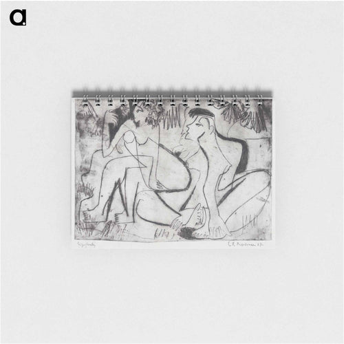 Zwei nackte Mädchen in freien - Ernst Ludwig Kirchner Memo.