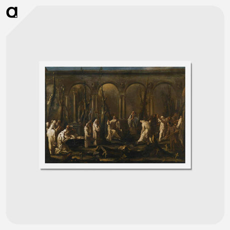 アートポストカード-A Monks Burial - ギュスターヴ クールベ Postcard.