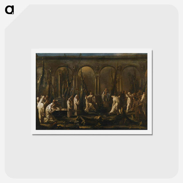 アートポストカード-A Monks Burial - ギュスターヴ クールベ Postcard.