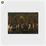 アートポストカード-A Monks Burial - ギュスターヴ クールベ Postcard.