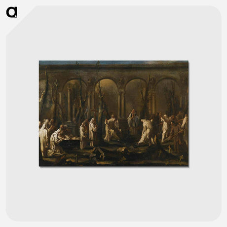 アートポストカード-A Monks Burial - ギュスターヴ クールベ Postcard.