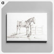 アートパネル-Standing horse at a fence - ジャン ベルナール Canvas.