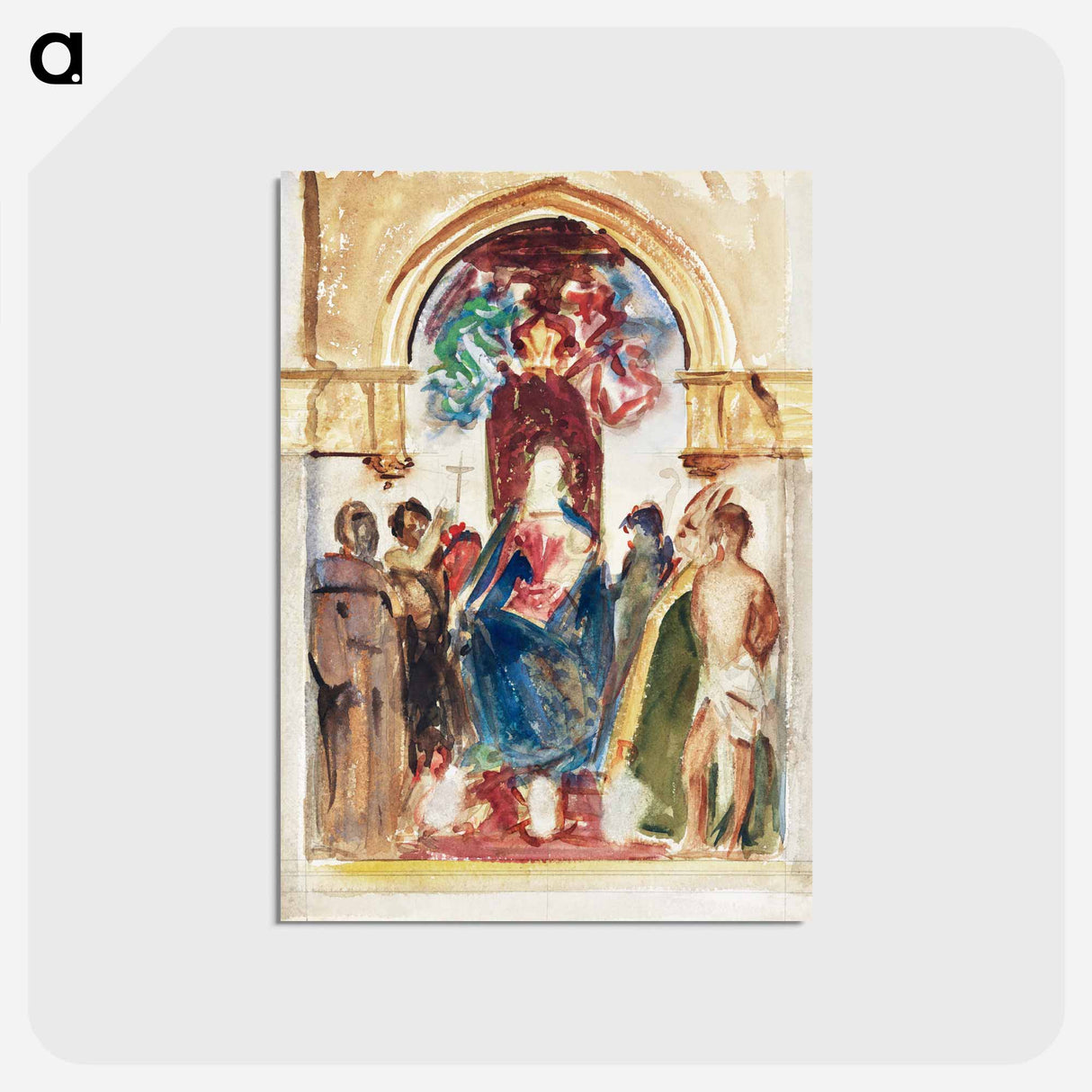 アートポストカード-Madonna and Child and Saints - ジョン シンガー サージェント Postcard.