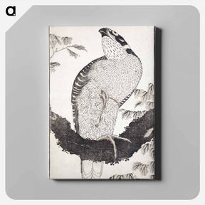 アートパネル-Katsushika Hokusai's bird - 葛飾 北斎 Canvas.