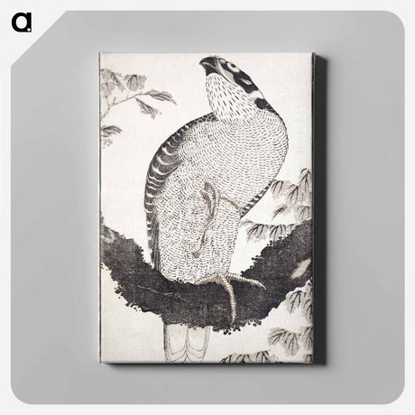 アートパネル-Katsushika Hokusai's bird - 葛飾 北斎 Canvas.