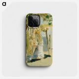 Woman by a Fence - Pierre Auguste Renoir Phone Case.