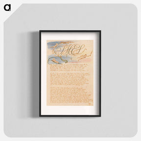アートポスター-The Book of Thel, Plate 3, "Thel / I / The daughters of Mne Seraphim" - ウィリアム ブレイク Poster.