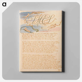 アートパネル-The Book of Thel, Plate 3, "Thel / I / The daughters of Mne Seraphim" - ウィリアム ブレイク Canvas.