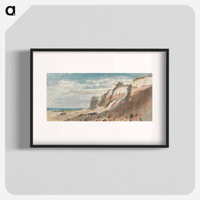アートポスター-Seashore and Cliffs, with a Horse and Cart and a Beached Boat on Shore
 - イェール大学アートギャラリー Poster.