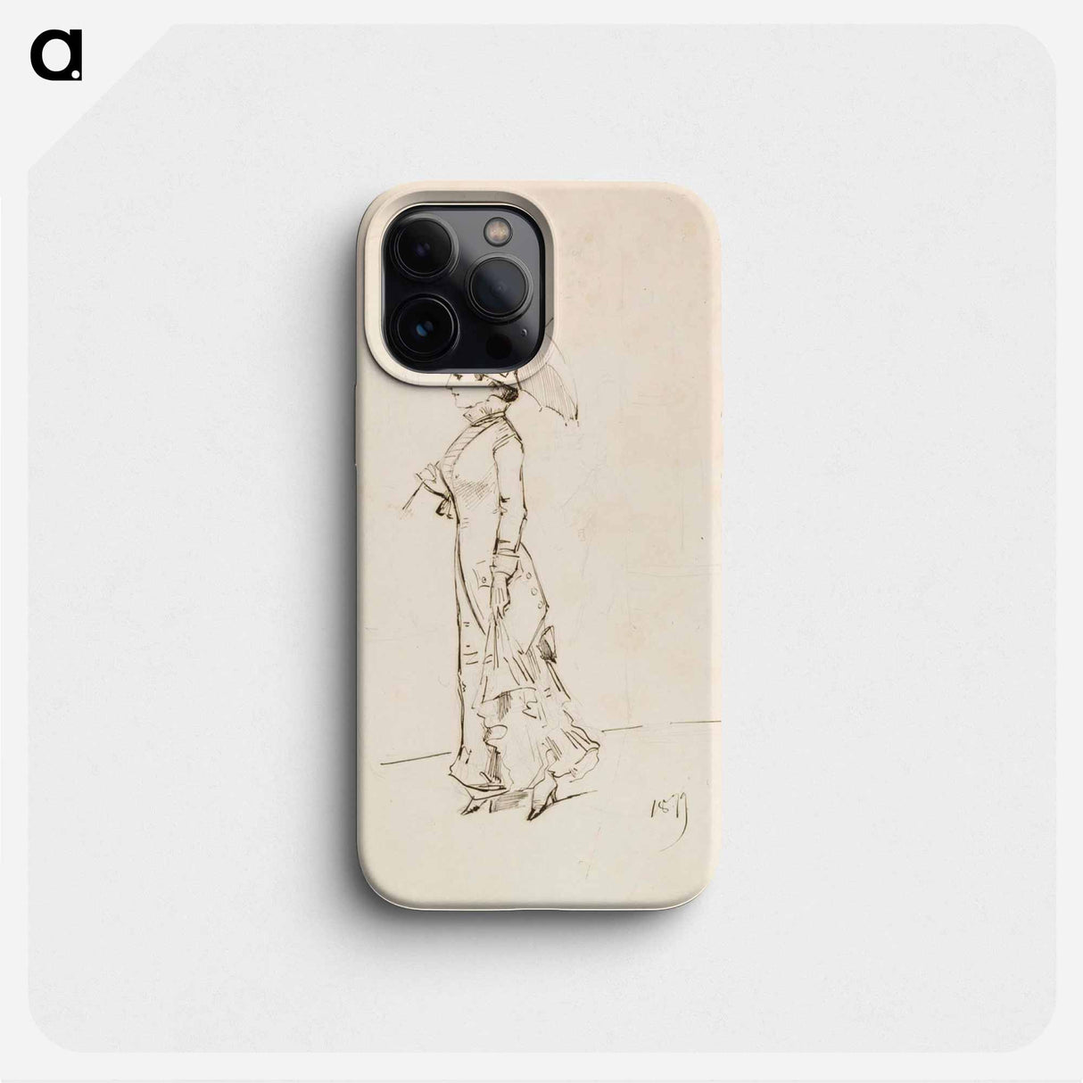 Nainen ja päivänvarjo - アルバート エーデルフェルト Phone Case.