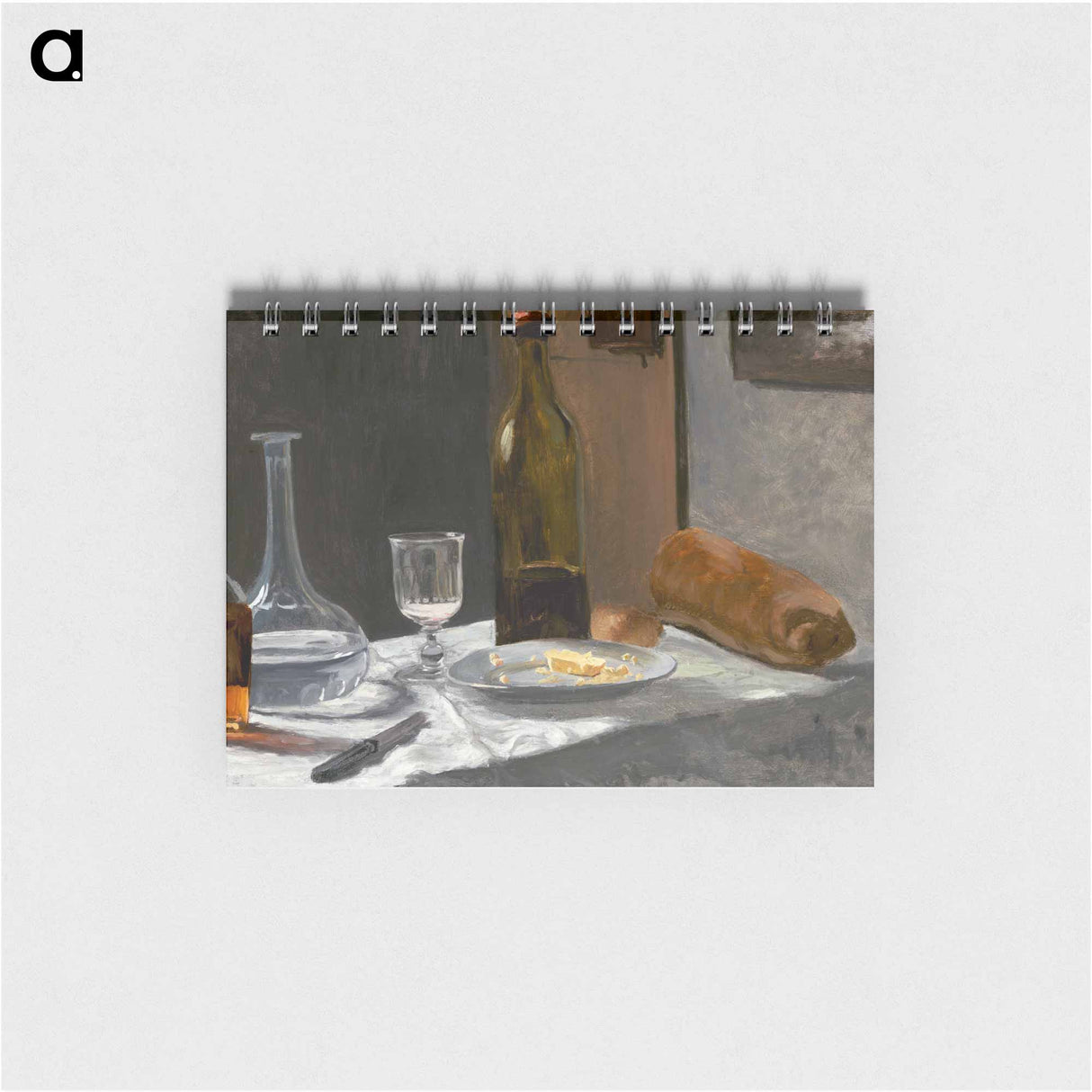 Still Life with Bottle, Carafe, Bread, and Wine - クロード モネ Memo.