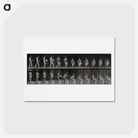 アートポストカード-Woman Fanning Herself
 - エドワード マイブリッジ Postcard.