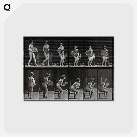 アートポストカード-Woman Fanning Herself
 - エドワード マイブリッジ Postcard.