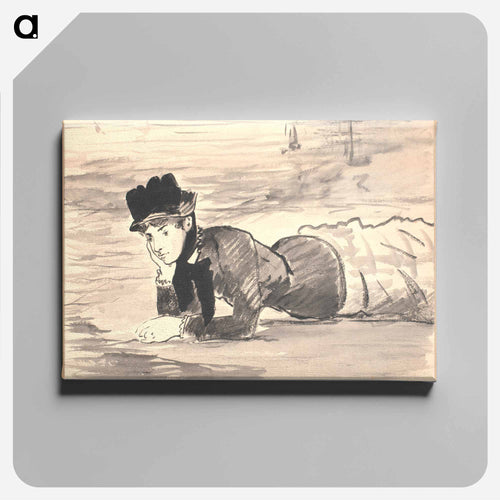 Woman Lying on the Beach - Edouard Manet Canvas.
