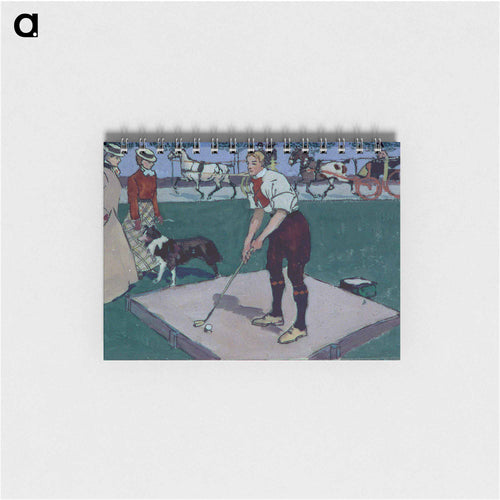 Man about to drive a golf ball by Edward Penfield - Edward Penfield Memo.