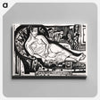 アートパネル-Woman Lying on a Sofa - エルンスト ルートヴィヒ キルヒナー Canvas.