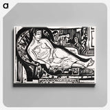 アートパネル-Woman Lying on a Sofa - エルンスト ルートヴィヒ キルヒナー Canvas.
