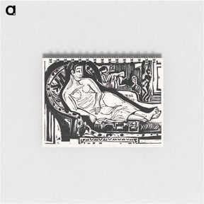 アートメモ帳-Woman Lying on a Sofa - エルンスト ルートヴィヒ キルヒナー Memo.
