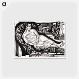 アートポストカード-Woman Lying on a Sofa - エルンスト ルートヴィヒ キルヒナー Postcard.
