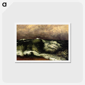 アートポストカード-The Wave - ギュスターヴ クールベ Postcard.