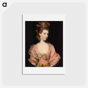 アートポストカード-Lady in Pink, Said to be Mrs. Elizabeth Sheridan - ジョシュア レノルズ Postcard.