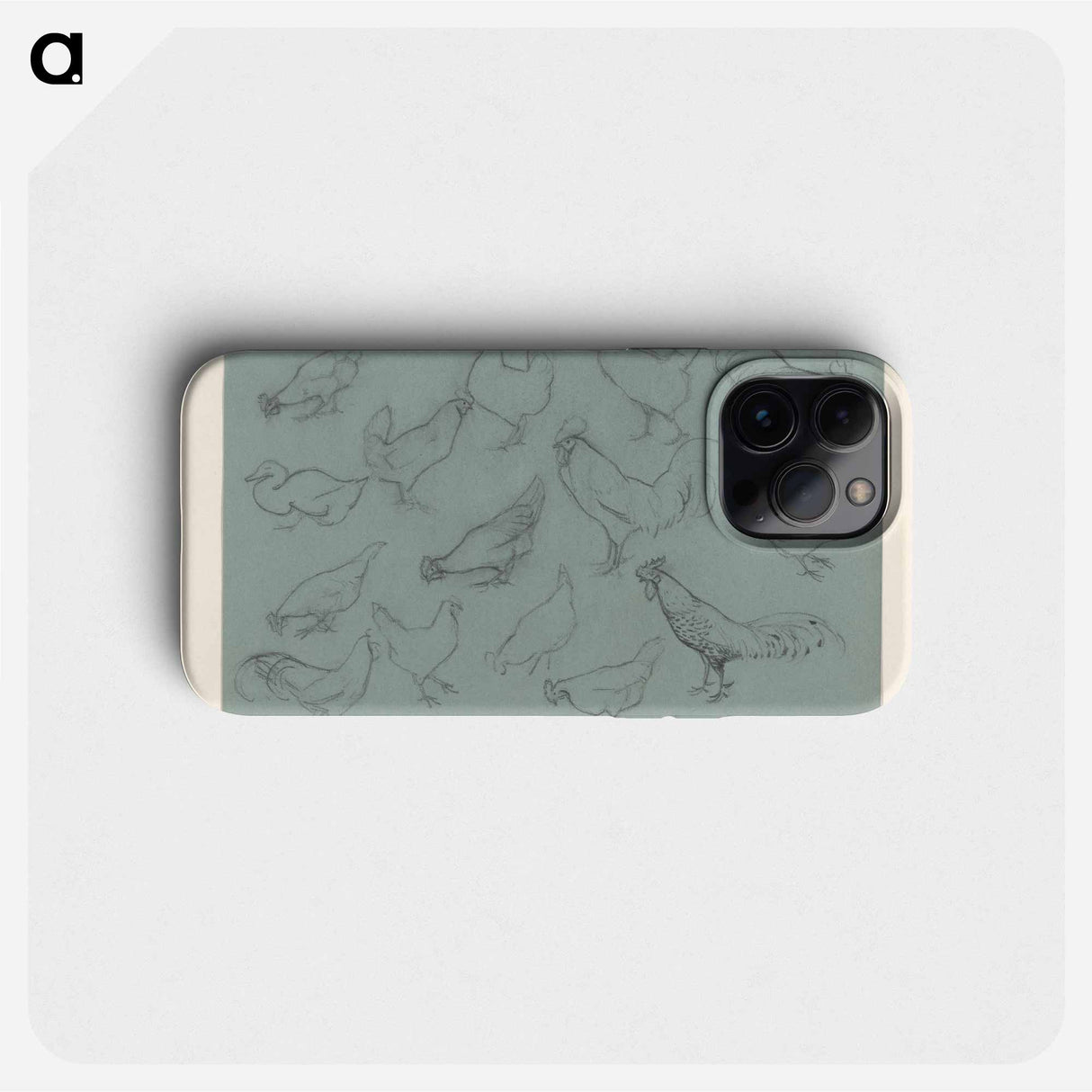 Studieblad met hoenders by Julie de Graag - ユリー デ フラーハ Phone Case.