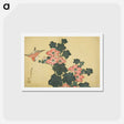 アートポストカード-Hokusai's Hibiscus and Sparrow - 葛飾 北斎 Postcard.