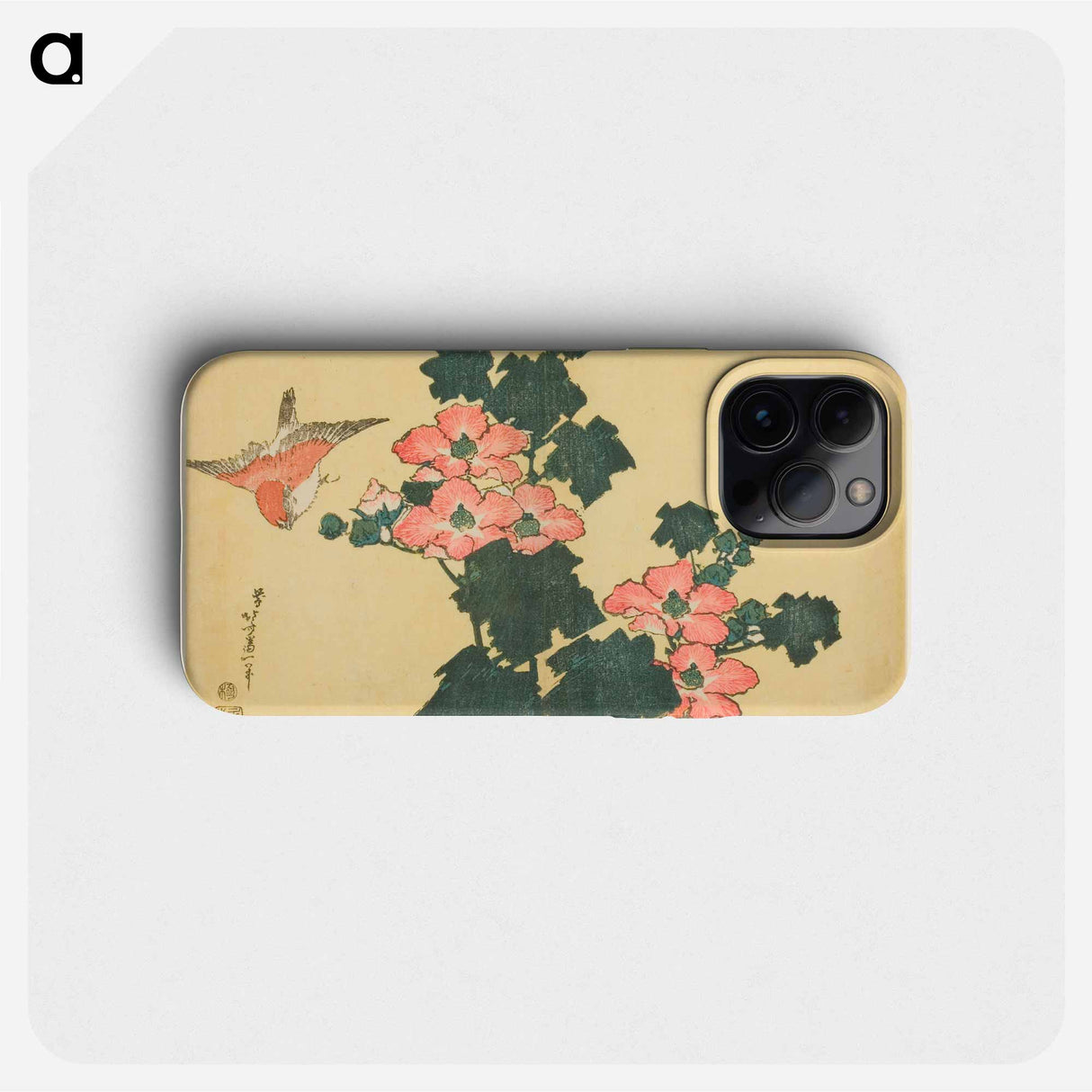 Hokusai's Hibiscus and Sparrow - Katsushika Hokusai Phone Case.