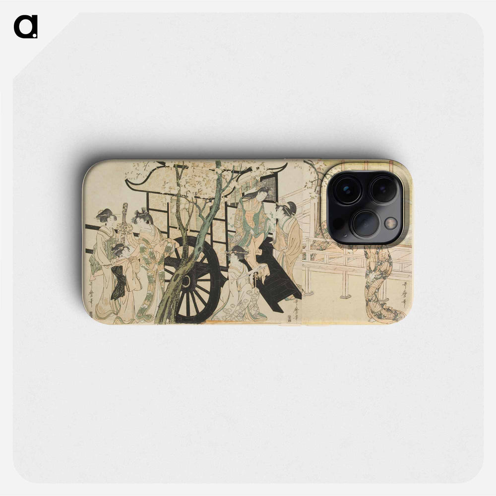 ōban triptych - 喜多川 歌麿 Phone Case.